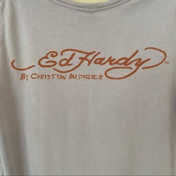 Ed Hardy by Christian Audigier Graphic Bird and Flower Tee T Shirt - Medium - Picture 6 of 13